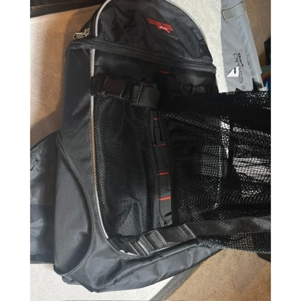 Bad*ss Moto Motorcycle Helmet Backpack Reflective W/ Mesh Helmet Net Attach-2003